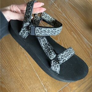 Teva Gray and Black Sandals